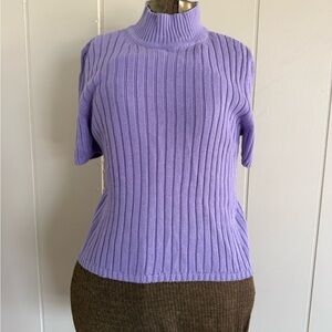 Women's Purple Ribbed Sweater